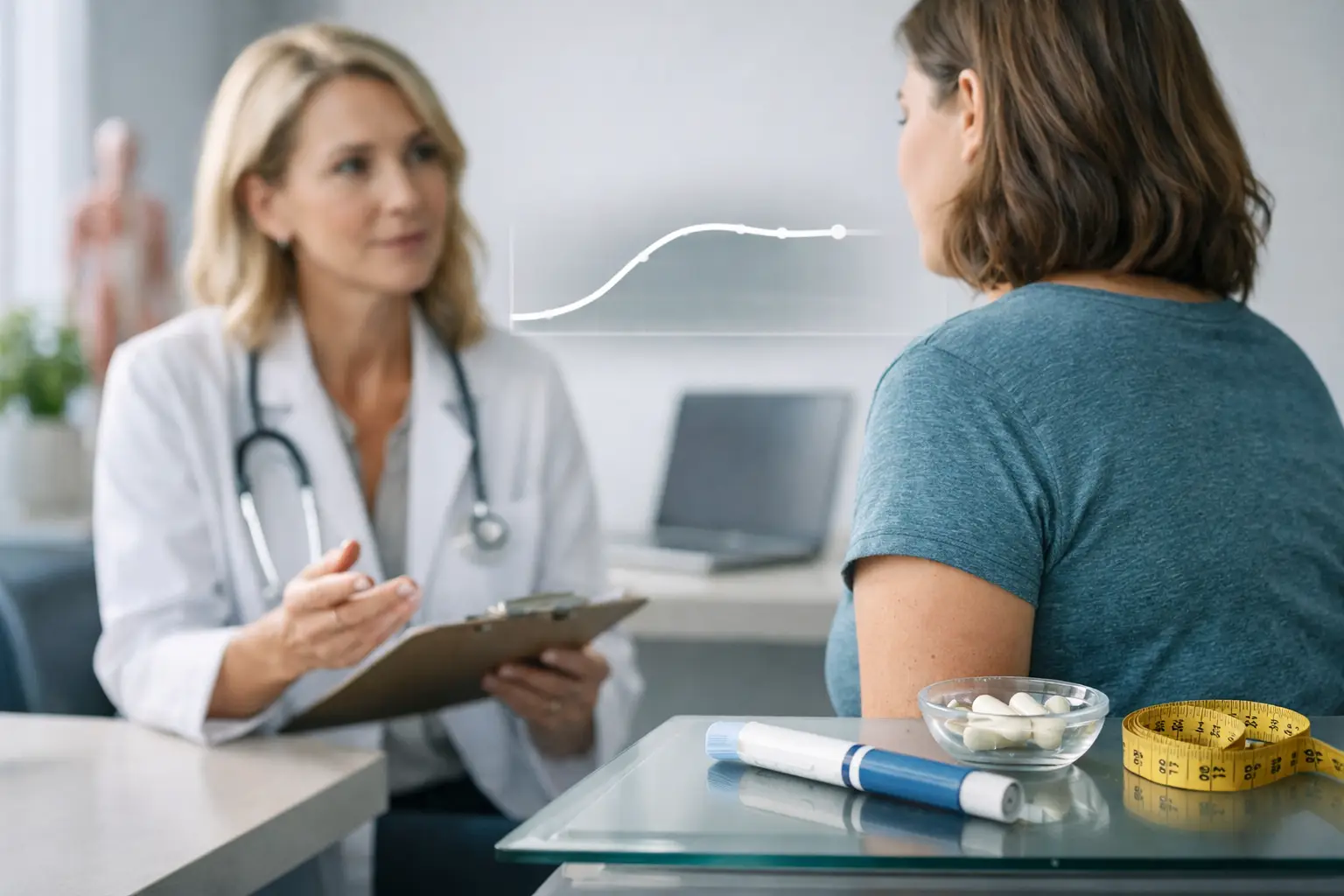 Physician Monitored GLP1 Plateau Example